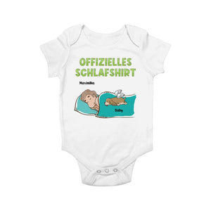 Offizielles Schlafshirt| Personalisiertes T-shirt für Tierliebhaber | personalisierte Geschenke für Tierliebhaber