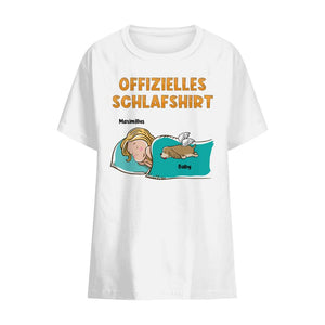 Offizielles Schlafshirt| Personalisiertes T-shirt für Tierliebhaber | personalisierte Geschenke für Tierliebhaber