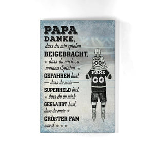 Danke Vater, Personalisierbar Leinwand Für Papa