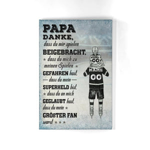 Danke Vater, Personalisierbar Leinwand Für Papa