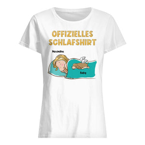 Offizielles Schlafshirt| Personalisiertes T-shirt für Tierliebhaber | personalisierte Geschenke für Tierliebhaber