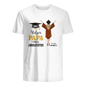 Stolzer Papa eines Absolventen, Personalisierbar T-Shirt Für Papa