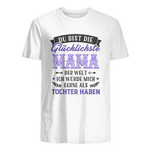 Glücklichste Bonus-Mama Mama, Personalisierbar T-Shirt Für Mama Bonus-Mama