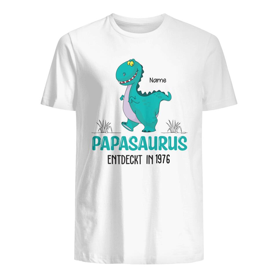 Personalisiertes T-shirt für Papa | personalisierte Geschenke für Papa | Dinosaurier-Familie