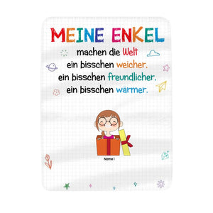 Personalisierte Decke für Oma/ Opa | personalisierte Geschenke für Oma/ Opa | Ein Bisschen Weicher