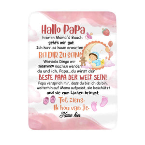 Personalisierte Babydecke | personalisierte Geschenke für Papa | Papa Beschützt Mama