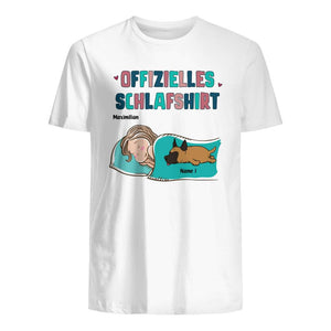 Personalisiertes T-shirt für Tierliebhaber | personalisierte Geschenke für Tierliebhaber | offizielles Schlafshirt