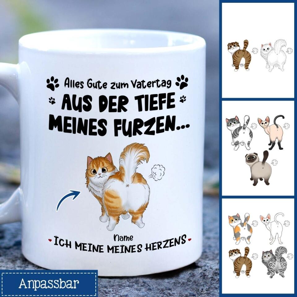 Aus der Tiefe meines Furzen...Ich meine meines Herzens,Personalisierbar Becher Für Vater