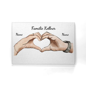 Personalisierte Leinwand für Familie| personalisierte Geschenke für Familie | Familienhände