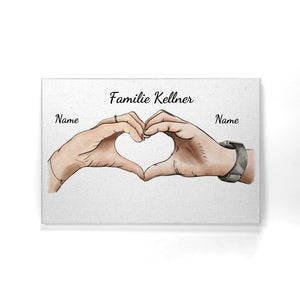 Personalisierte Leinwand für Familie| personalisierte Geschenke für Familie | Familienhände