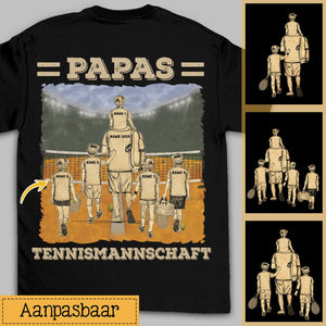 Personalisiertes T-shirt für Papa | personalisierte Geschenke für Vater | Papas Tennismannschaft