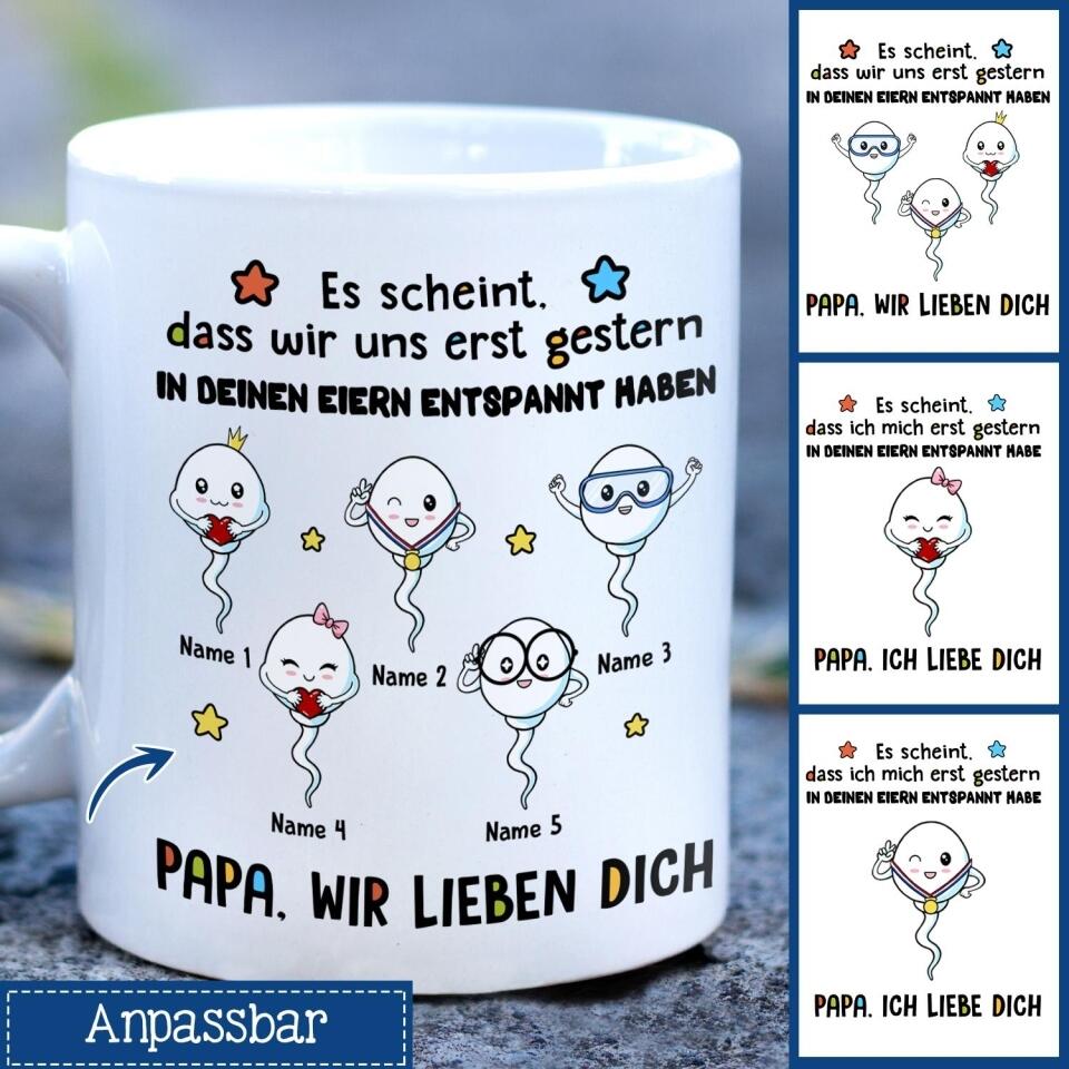 Personalisierte Tasse für Papa | personalisierte Geschenke für Vater | Papa, wir lieben dich