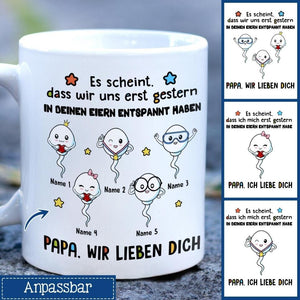 Personalisierte Tasse für Papa | personalisierte Geschenke für Vater | Papa, wir lieben dich