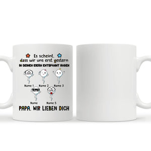 Personalisierte Tasse für Papa | personalisierte Geschenke für Vater | Papa, wir lieben dich