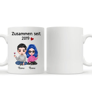 Zusammen seit, Personalisierbar Tasse Für Paare