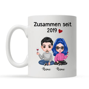 Zusammen seit, Personalisierbar Tasse Für Paare