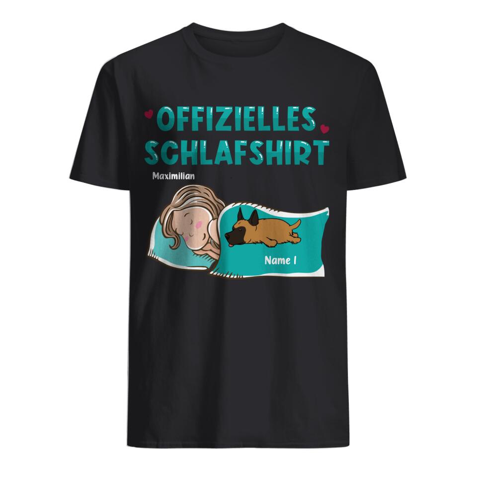 Personalisiertes T-shirt für Tierliebhaber | personalisierte Geschenke für Tierliebhaber | Offizielles Schlafshirt