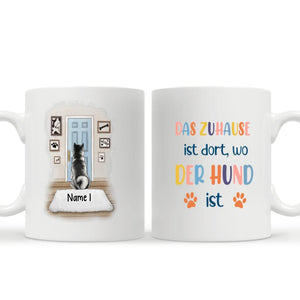 Personalisierte Tasse für Hundeliebhaber | personalisierte Geschenke für Hundeliebhaber | Das Zuhause ist dort, wo die Hunde sind