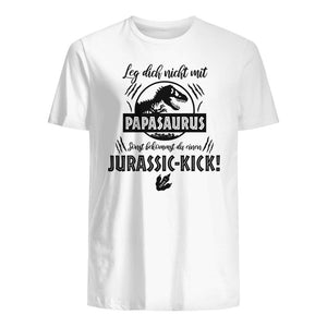 Personalisiertes T-shirt für Papa | personalisierte Geschenke für Vater | leg dich nicht mit Papasaurus