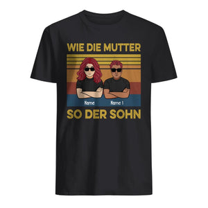 Personalisiertes T-shirt für Mama | personalisierte Geschenke für Mutter | Wie die Mutter so der Sohn