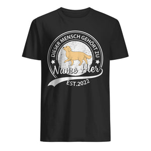 Personalisiertes T-shirt für Hundeliebhaber | personalisierte Geschenke für Hundeliebhaber | Dieser Mensch Gehört Zu