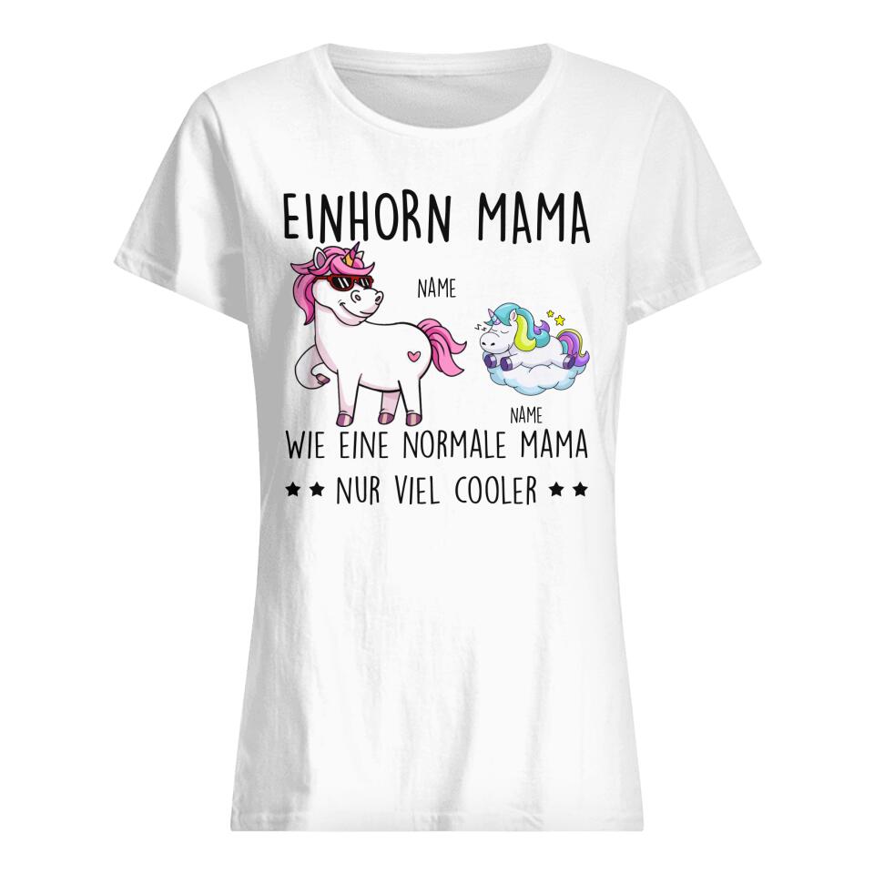 Personalisiertes T-shirt für Mama | personalisierte Geschenke für Mutter | Einhorn Mama