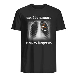 Personalisiertes T-shirt für Hundeliebhaber | personalisierte Geschenke für Hundeliebhaber | Das Röntgenbild Meines Herzens