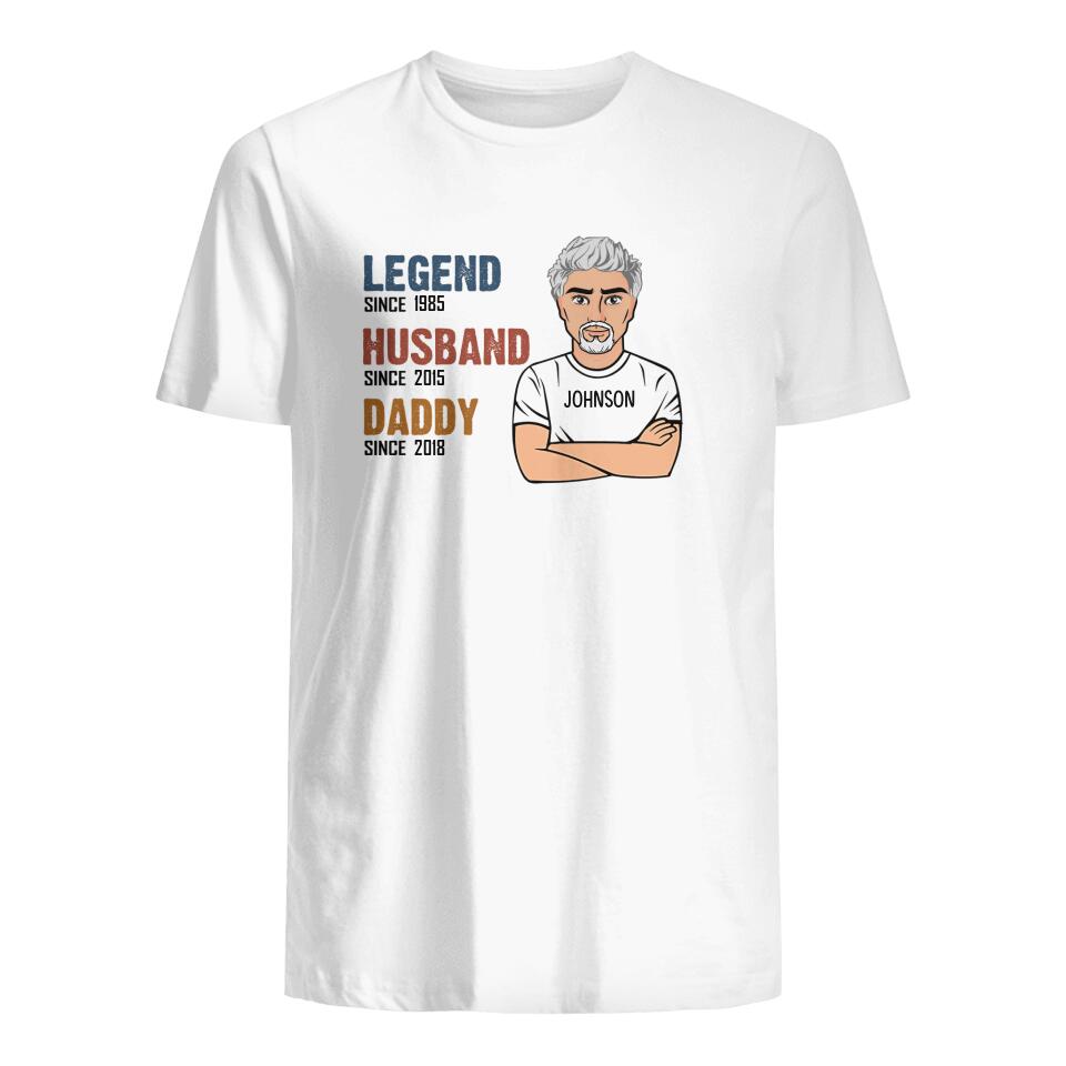 Personalisiertes T-shirt für Papa| personalisierte Geschenke für Papa | Legende - Ehemann - Papa