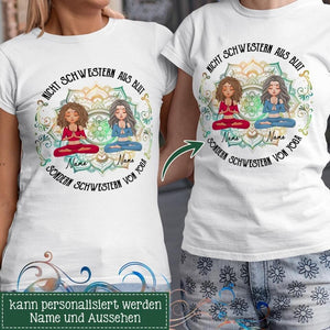 Personalisiertes T-shirt für Freund | personalisierte Geschenke für Freund  | Nicht Schwestern aus Blut sondern Schwestern von Yoga Für Yoga-Liebhaber