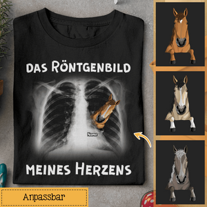 Personalisiertes T-shirt für Tierliebhaber | personalisierte Geschenke für Tierliebhaber | Das Röntgenbild Meines Herzens