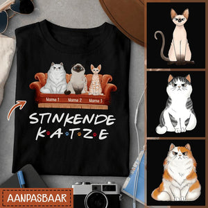 Personalisiertes T-shirt für Katzenliebhaber | personalisierte Geschenke für Katzenliebhaber | Stinkende Katze