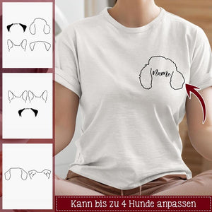 Hundeohren, Personalisierbar T-shirt Für Hundeliebhaber