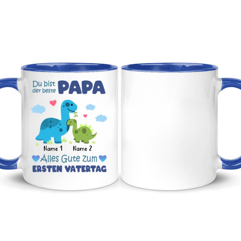 Alles Gute Zum Ersten Vatertag, Personalisierbar Becher Für Papa