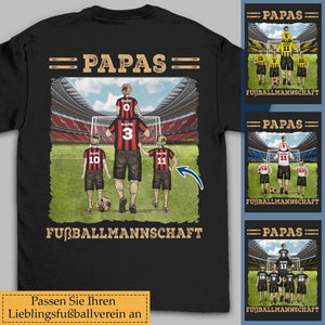 Personalisiertes T-shirt für Papa | personalisierte Geschenke für Vater | Papas Fußballmannschaft mit Farbe