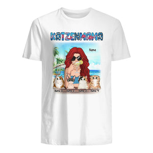 Personalisiertes T-shirt für Katzenmama | personalisierte Geschenke für Katzenliebhaber | Katzenmama