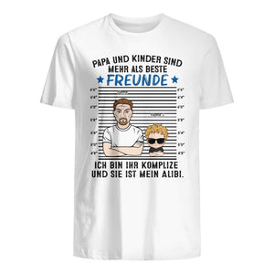 Personalisiertes T-shirt für Papa | personalisierte Geschenke für Papa | Papa und Kinder sind mehr als beste Freunde