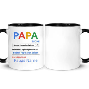 Personalisierte Tasse für Papa | personalisierte Geschenke für Vater | Papa- Suche