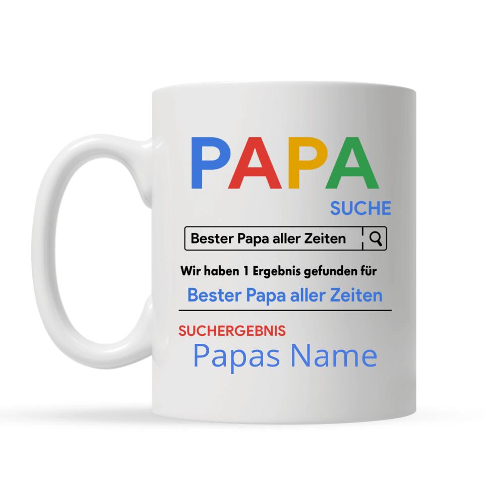 Personalisierte Tasse für Papa | personalisierte Geschenke für Vater | Papa- Suche