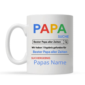 Personalisierte Tasse für Papa | personalisierte Geschenke für Vater | Papa- Suche