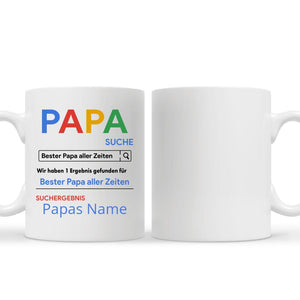 Personalisierte Tasse für Papa | personalisierte Geschenke für Vater | Papa- Suche