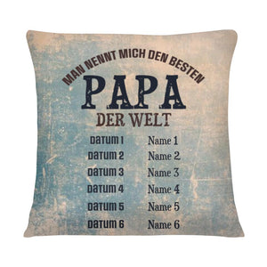 Personalisiertes Kissen für Papa | personalisierte Geschenke für Vater | Man Nennt Mich Den Besten Papa Der Welt