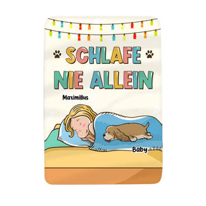 Personalisierte Decke für Tierliebhaber | personalisierte Geschenke für Tierliebhaber | Schlafe Nie Aallein