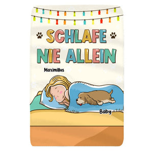 Personalisierte Decke für Tierliebhaber | personalisierte Geschenke für Tierliebhaber | Schlafe Nie Aallein