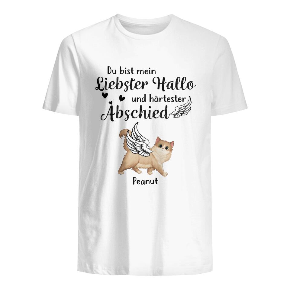 Personalisiertes T-shirt für Katzenliebhaber | personalisierte Geschenke für Katzenliebhaber | Du bist mein liebster Hallo