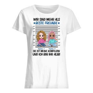 Personalisiertes T-shirt für Freunde | personalisierte Geschenke für Freundin | Wir sind mehr als beste Freunde