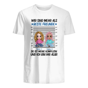 Personalisiertes T-shirt für Freunde | personalisierte Geschenke für Freundin | Wir sind mehr als beste Freunde