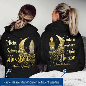 Personalisierter Hoodie für Den Besten Freund | personalisierte Geschenke für Den Besten Freund | Nicht Schwestern Aus Blut Sondern Schwestern Von Herzen