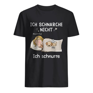 Personalisiertes T-shirt für Tierliebhaber | personalisierte Geschenke für Tierliebhaber | Ich schnarche nicht