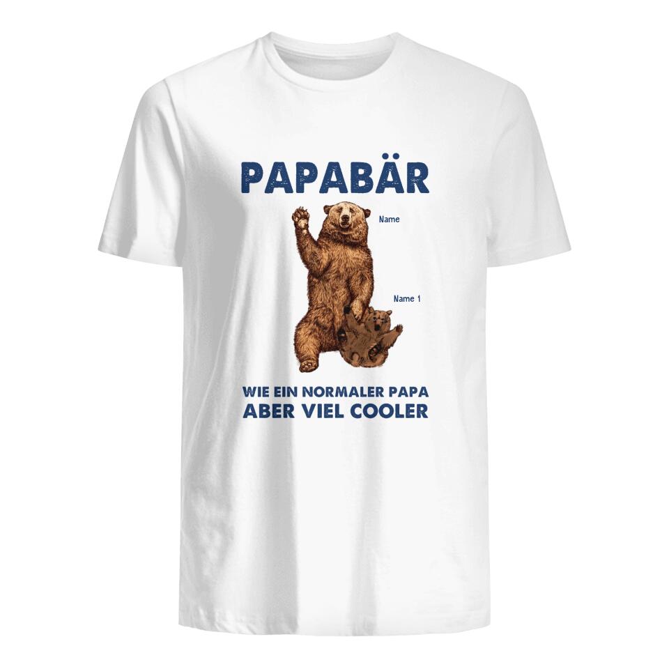 Personalisiertes T-shirt für Papa | personalisierte Geschenke für Vater | Papabär