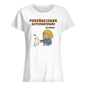 Personalisiertes T-shirt für Katzenliebhaber| personalisierte Geschenke für Katzenliebhaber | Persönlicher Katzendiener